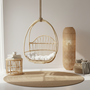 Nueva llegada: Silla colgante de ratán natural hecha a mano, estilo burbuja, rústica, de alta calidad, duradera, adecuada para jardín exterior. - Product Image 1