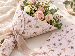 Hojas de Papel Botánico Hechas a Mano de Lujo con Hojas Prensadas Reales y Textura Floral para Invitaciones de Boda y Empaque de Regalos - Product Image 5