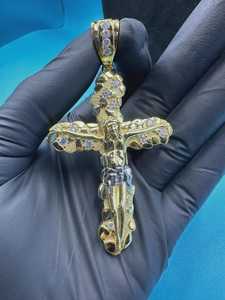 Pendentif Croix en Argent 925 avec Moissanite VVS certifiée par testeur de diamants, style Hip Hop, motif religieux, bijoux chrétiens pour cadeaux - Product Image 5