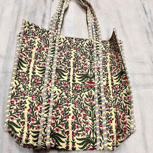 Bolso Tote Acolchado de Alta Calidad con Estampado Floral para Bebé, con Cierre Abierto, para Mujer, para Compras Diarias y Viajes, con Cremallera, Estampado - Product Image 1