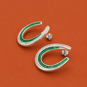 Pendientes de plata S925 con diamantes incrustados personalizados para mujer - Product Image 2