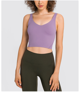 Women's Backless Racerback Sports Bra Moisture Wicking Anti-UV Lightweight Spandex/Polyester Medium Support Yoga Activewear OEM - Product Image 3