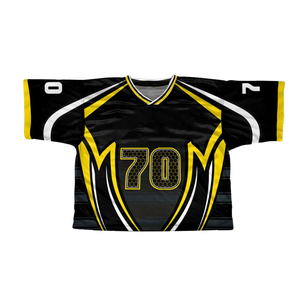 2026 Custom Sublimated New Design Regular Fit Lightweight Fabric Breathable V Neck Short Sleeve Reversible Lacrosse Jersey - Product Image 1