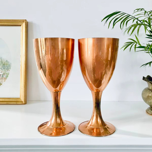 Verres à boire en cuivre avec large ouverture, gobelets métalliques pour l'eau, les jus, les cocktails, durables, réutilisables, vaisselle de cuisine. - Product Image 1