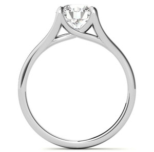 Anillo de Moissanita de Corte Redondo, Plata de Ley 925, Chapado en Oro Blanco, Anillo de Compromiso Clásico de Lujo, Anillo de Promesa Nupcial - Product Image 4