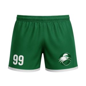 Men <b>Green</b> White Sublimation Striped Handball Uniform Set Polyester Jersey Shorts Sports Team Uniform Match Wear Apparel - Product Image 4