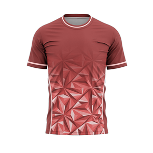Maillot de football pour homme à motif géométrique sublimé, manches courtes, col en V, évacuation de l'humidité, coupe classique, 100 % polyester, toutes saisons, personnalisable - Product Image 2