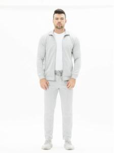 2026 Regular Fit Men Streetwear Tracksuit Sportswear Set Solid Breathable <b>Waterproof</b> 100% Polyester Winter Customized Private - Product Image 3
