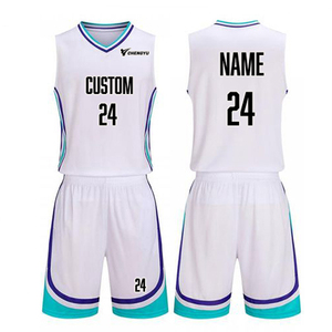 Chenyo Maßgeschneidertes Basketball-Trikot-Set für Herren Ärmellos V-Ausschnitt Sublimationsdruck Feuchtigkeitsableitend Polyester Schwarz Orange Lila Gestreift - Product Image 2