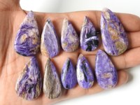 Pierre Charoïte Naturelle en Gros, Cabochon Lisse Poli, Forme Fantaisie, 20-40mm de Long, Pour la Fabrication de Bijoux Faits Main, Prix
