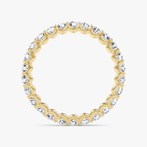 Scallop Edge Round <b>Diamond</b> Eternity Band <b>Ring</b> - Product Image 2