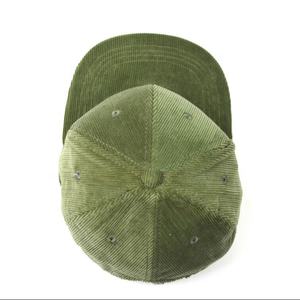 Injae Vina Haute Qualité 6 Panneau Velours Côtelé Vert Snapback Chapeau Mode Sport Casquettes avec Profil Haut Vente en Gros Bas quantité minimale de commande Casquettes en Velours Côtelé - Product Image 3