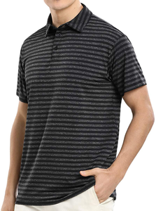 Camiseta Polo de Punto a Rayas para Hombre, Manga Corta, Estilo Casual, Corte Regular, Diseño con Botones - Product Image 4