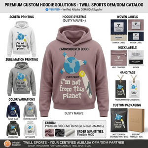 Sudadera con Capucha para Mujer TWILL SPORTS, Diseño de Planeta de Dibujos Animados con Estampado Puff, Tejido de Algodón Transpirable, Informal de Invierno, Larga - Product Image 4
