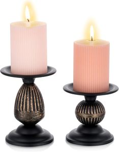 Support à bougies en fonte au design tendance, style antique, pour la décoration de la maison, de la table à manger et du salon - Product Image 1
