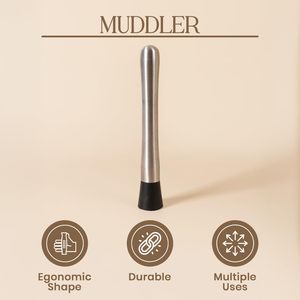Kit de Coctelería de Acero Inoxidable, Herramienta Premium para Triturar Frutas, Accesorio para Mezclar Cócteles y Mocktails, Exportación Directa desde India - Product Image 4