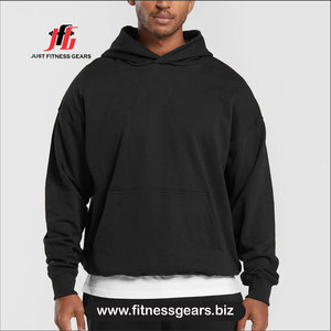 เสื้อฮู้ดผู้ชาย Just Fitness Gears ทรงปกติ สีพื้น ผ้าฝ้ายเฟรนช์เทอร์รี่ สวมใส่สบายๆ สำหรับฤดูใบไม้ร่วง - Product Image 1