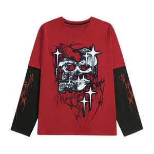 Camiseta con Estampado Gráfico Personalizado, Camiseta Térmica Blanca de Manga Larga para Hombre, Camiseta de Manga Larga de Punto Waffle Oversize - Product Image 3
