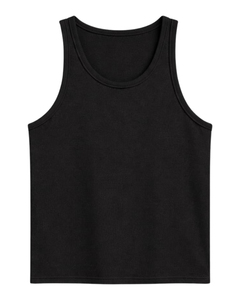 <b>Men</b> <b>Black</b> Sleeveless Tank Top O-Neck Solid Color Breathable Knitted Workout <b>Vest</b> Casual Fitness Wear - Product Image 2