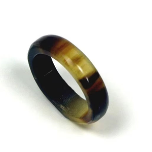 Anillo de Cuerno de Búfalo Pulido, Ecológico, Duradero y Ligero para Hombre y Mujer, Anillo de Dedo de Moda - Product Image 1