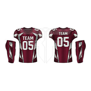 Uniforme de football américain sur mesure de haute qualité avec votre propre logo, nouveau design, manches courtes personnalisées, respirant, séchage rapide - Product Image 1