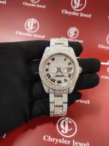 Reloj Iced out movimiento automático reloj mecánico hip hop elegante moissanite diamante micro ajuste reloj para unisex - Product Image 2