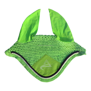 Horse Riding Horse Ear Bonnet with Rope Closure Washable Custom Embroidery Logo Nylon /Cob Full Size - Product Image 3