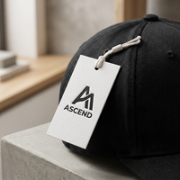 Étiquette personnalisée en papier recyclé écologique avec cordon pour casquettes et couvre-chefs, livraison rapide, pour le branding des marques