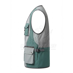 Gilet de pêche pour hommes, léger, avec empiècements en maille, multi-poches, vêtements de pêche en plein air, design ajustable, fournisseur en gros - Product Image 4