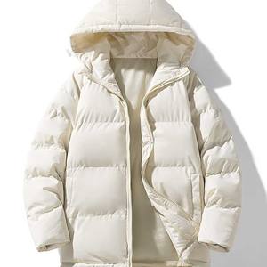 เสื้อแจ็คเก็ตพัฟเฟอร์มีฮู้ดสีเขียวพร้อมซิปปิด น้ำหนักเบา แขนยาวเต็มตัว และกระเป๋าซิปด้านหน้าสองช่องเพื่อความอบอุ่นในฤดูหนาว - Product Image 5