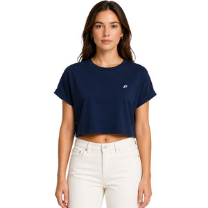 New Design Custom Blank Cotton T Shirt Cropped <b>Top</b> women's shirt Half Sleeve Drop Shoulder Women's Tee Oversized Crop <b>Top</b> Ladies - Product Image 1