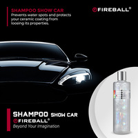 Shampoo pour voiture Fireball Show 500ml, haute mousse, pH neutre, pour voitures, motos, SUV, parfum doux/frais, cire brillante améliorée