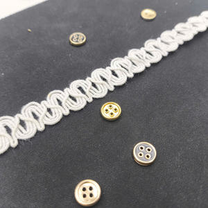 Ribete de Encaje Trenzado Ecológico a Rayas, Hecho a Máquina, 100% Poliéster, para Decoración de Prendas y Bolsos (Estilo de Lujo) - Product Image 1