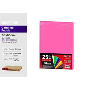 Papel Cartulina Rosa Fussia para Manualidades - Product Image 1