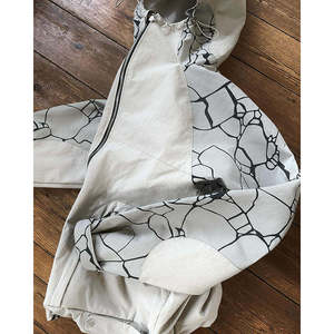 Veste coupe-vent à capuche pour homme, imprimé craquelé, motif géométrique, coupe-vent, streetwear, fermeture éclair, coupe classique, vêtements d'automne - Product Image 4