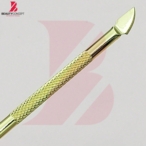 Pousse-cuticules et outil de suppression en acier inoxydable doré, impression de logo personnalisée, meilleur produit en vente, outils de manucure et de pédicure - Product Image 2