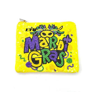 Porte-monnaie miniature unisexe fait main avec broderie perlée, écologique, durable, avec citation amusante pour maman, fermeture éclair, personnalisé, tendance et de haute qualité - Product Image 3