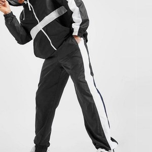 Custom 100% Polyester Windbreaker Tracksuit Reflective Stripe <b>Jacket</b> and Jogger Pants Sportswear Set - Product Image 6