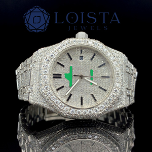 Reloj de Lujo Loista Jewels con Cuarzo y Moissanita, Diseño de Reloj, para Hombre, de Acero Inoxidable con Esfera de Cristal - Product Image 1