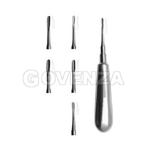 Elevadores Dentales Quirúrgicos de Acero Inoxidable de Alta Calidad con Diseño Curvo para Extracción de Raíces - Product Image 5