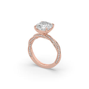 Magnifique bague en diamant de laboratoire taille coussin de 4,60 carats, légère et confortable, en or 10K ou 14K, bijou raffiné pour femme. - Product Image 5