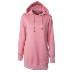 Extra Long Thick Fleece Top Quality Long Hoodie & Sweatshirt Women Custom Design Long Hoodie & Sweatshirt - Product Image 1