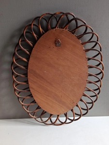 Oval Rattan <b>Mirror</b> Natural Handwoven Wall Frame For Daily Grooming For Makeup Hair Styling And Skincare Routine From India - Product Image 6