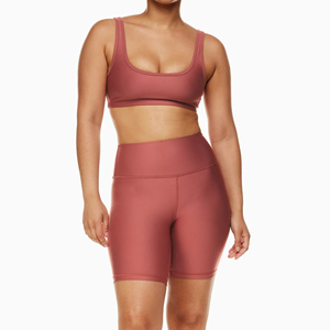 Ensemble de sport 2 pièces personnalisé pour femme, haut court et bas de yoga, respirant, séchage rapide, en Spandex/Polyester 2026 - Product Image 2