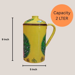 Carafe à eau en cuivre à double paroi imprimée décorative, design traditionnel et moderne de luxe, écologique, pour la maison et le bureau, prix d'usine - Product Image 3