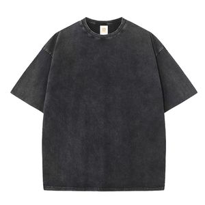 เสื้อยืดสตรีทแวร์ผ้าฝ้ายฟอกสีทรงลำลองใส่ได้ทุกวันมีแบรนด์แฟชั่น - Product Image 2