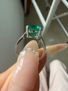 Anillo de Diamante Cultivado en Laboratorio de Plata de Ley 925 de la Mejor Calidad para Mujer, Anillo de Compromiso de Lujo, Anillo de Boda Elegante, Joyería Fina - Product Image 2