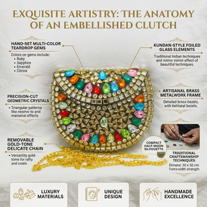 Pochette de soirée mosaïque avec détails décoratifs élégants pour mariages, fêtes, occasions festives, boutiques de cadeaux et vente en gros - Product Image 6