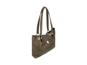 Sac fourre-tout de grande capacité pour femmes, de haute qualité, en cuir véritable durable, avec un design simple, vert olive, couleurs et logo personnalisables - Product Image 3