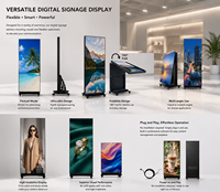 Afficheur LED numérique mobile Wi-Fi pour intérieur, écran miroir pliable P1.86 HD, affichage LED